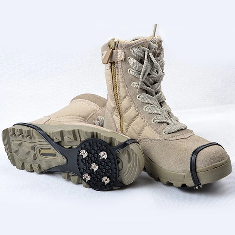 Anti-Skid Snow Ice Claw Climbing Anti Slip Spikes Grips Crampon Cleats Sport Shoe Cover 1Pair for Women Men Boots Cover ice gripper spike,climbing crampons
