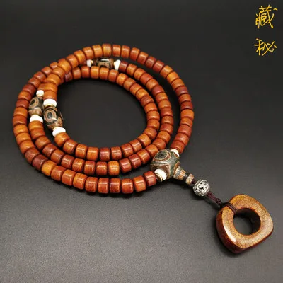 

Natural Roasted Yak Bone Buddha Bead Bracelet Necklace