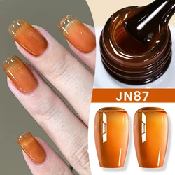 Luxurious Jelly Nude Gel Nail Polish - 10ml, 50 Chic Shades, Semi - Transparent UV LED Soak - Off Formula (A JN87)