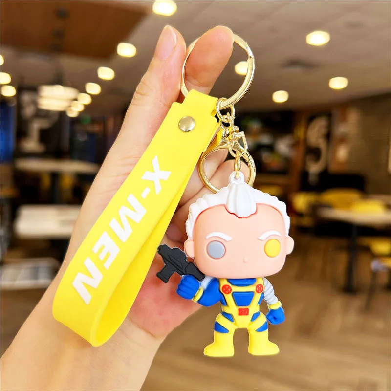 X-Men keychain couple car bag charm Marvel surrounding 3D