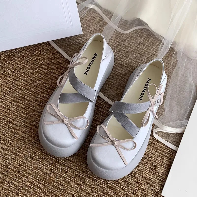 Women Flats Mary Janes 2024 Casual Rhinestones Spring Fashion Female Shoes Ballet Flat Slides Ladies Outside Sandals Footwear