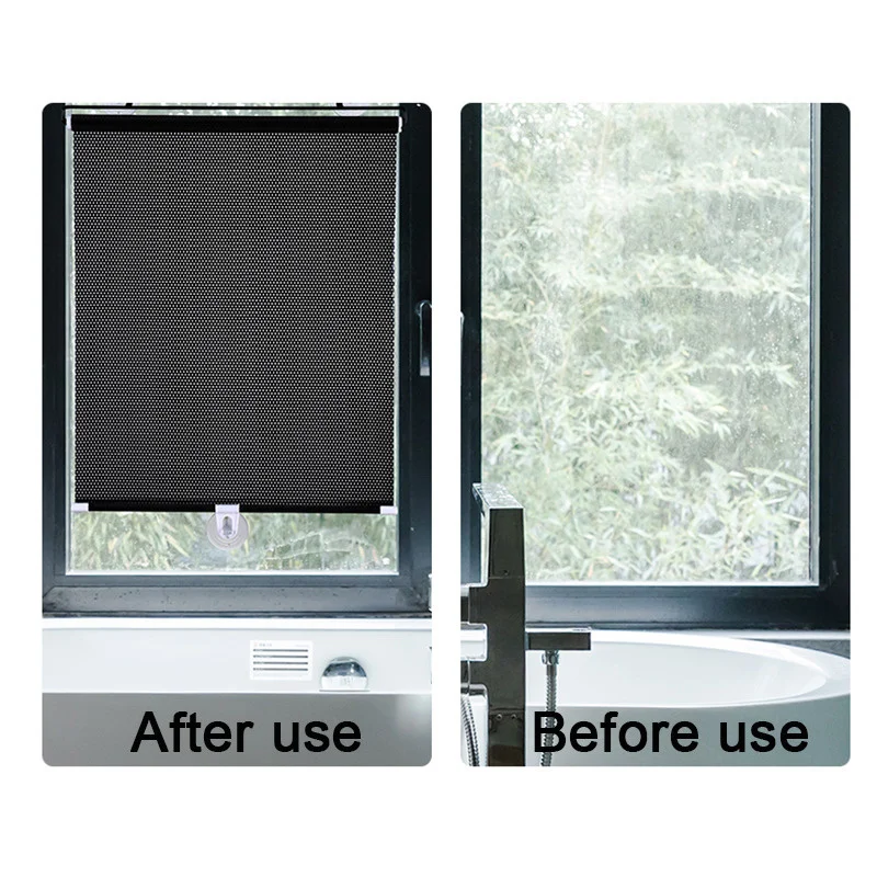 Portable Blackout Curtain Suction Cup fix Shade Curtain Room Car Removable  Window Sun Shade Shield Cover Roll Curtain