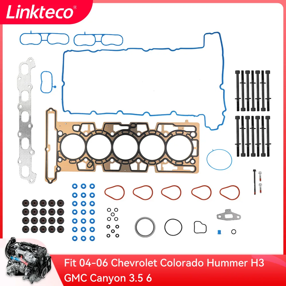 

Linkteco Engine Rebuilding Kits Head Gasket Bolts Set for Chevrolet Colorado GMC 3.5L 2004-2006 Years HS26336PT ES71334 ES72195