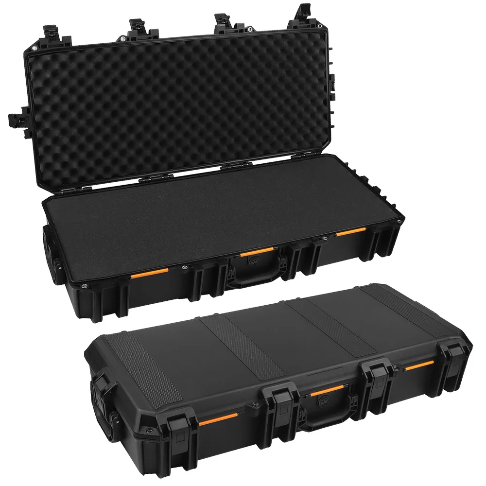 

Tactical Storm Safety Case Rifle Long Gun Case Waterproof Tool Box Hard Case With Wheels Pre-cut Foam Suitcase Airsoft Weapons