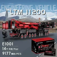 9177pcs 2024 Newest Ubricks Liebherr LTM11200 Mobile Crane Model 1:20 Remote Control MOC Building Blocks Toys Bricks Kit Gifts 2