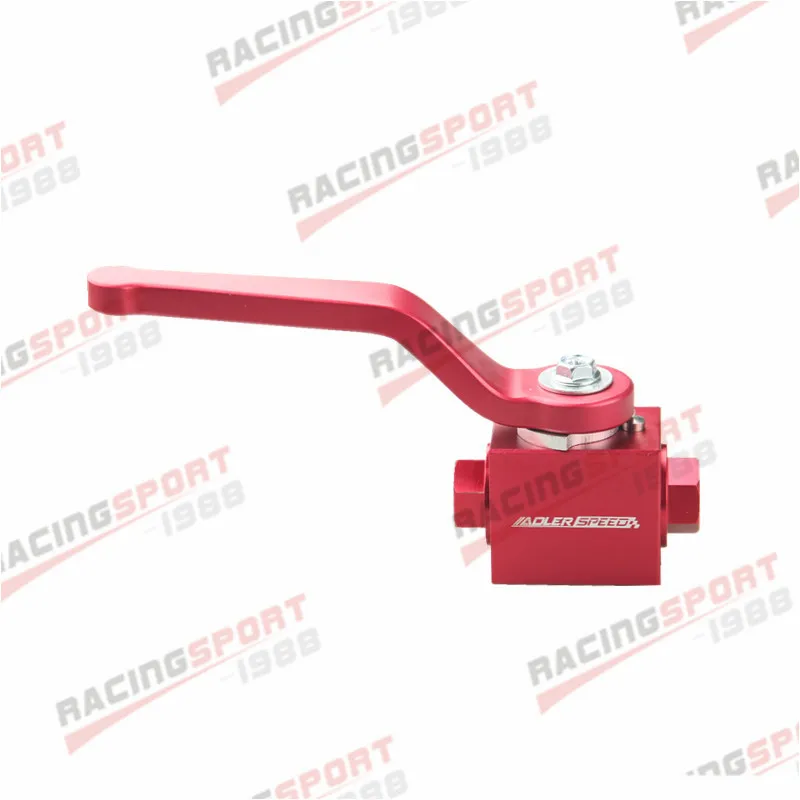 

ADLER SPEED Brake Line Lock Shut Off Valve Lock 1/8" NPT Billet Aluminum Red