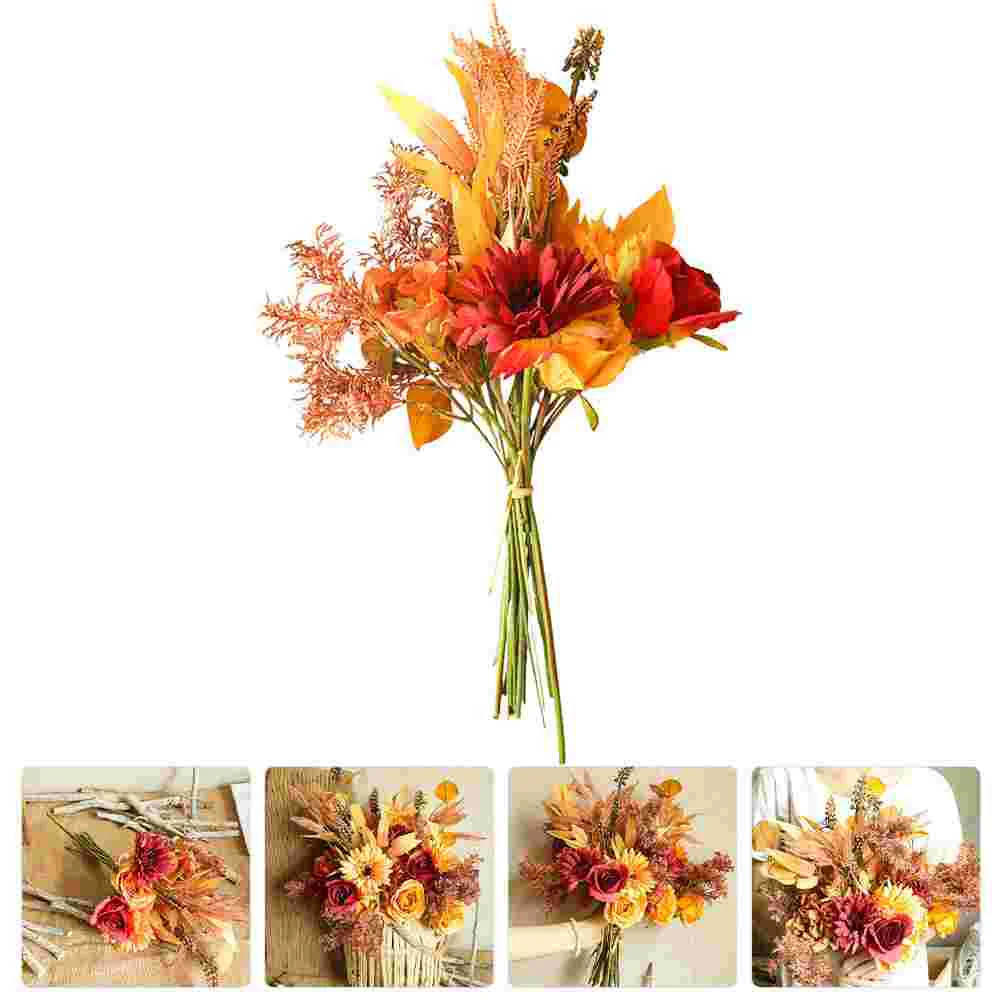 

Bouquet Simulation Fabric Flower Artificial Autumn Decor Arrangement Bouquets Decorative Plants