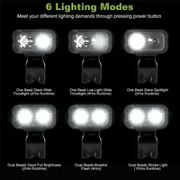 1000LM Bike Light Headlight T6 Bicycle Flashlight LED USB Rechargeable Torch Cycling Front Lamp High Beam Accessories 2