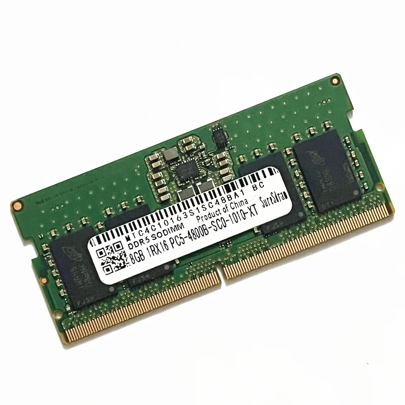 DDR5 SODIMM RAMs 8GB 4800MHz Laptop Memory DDR5 8GB 1RX16  PC5-4800B-SC0-1010-XT