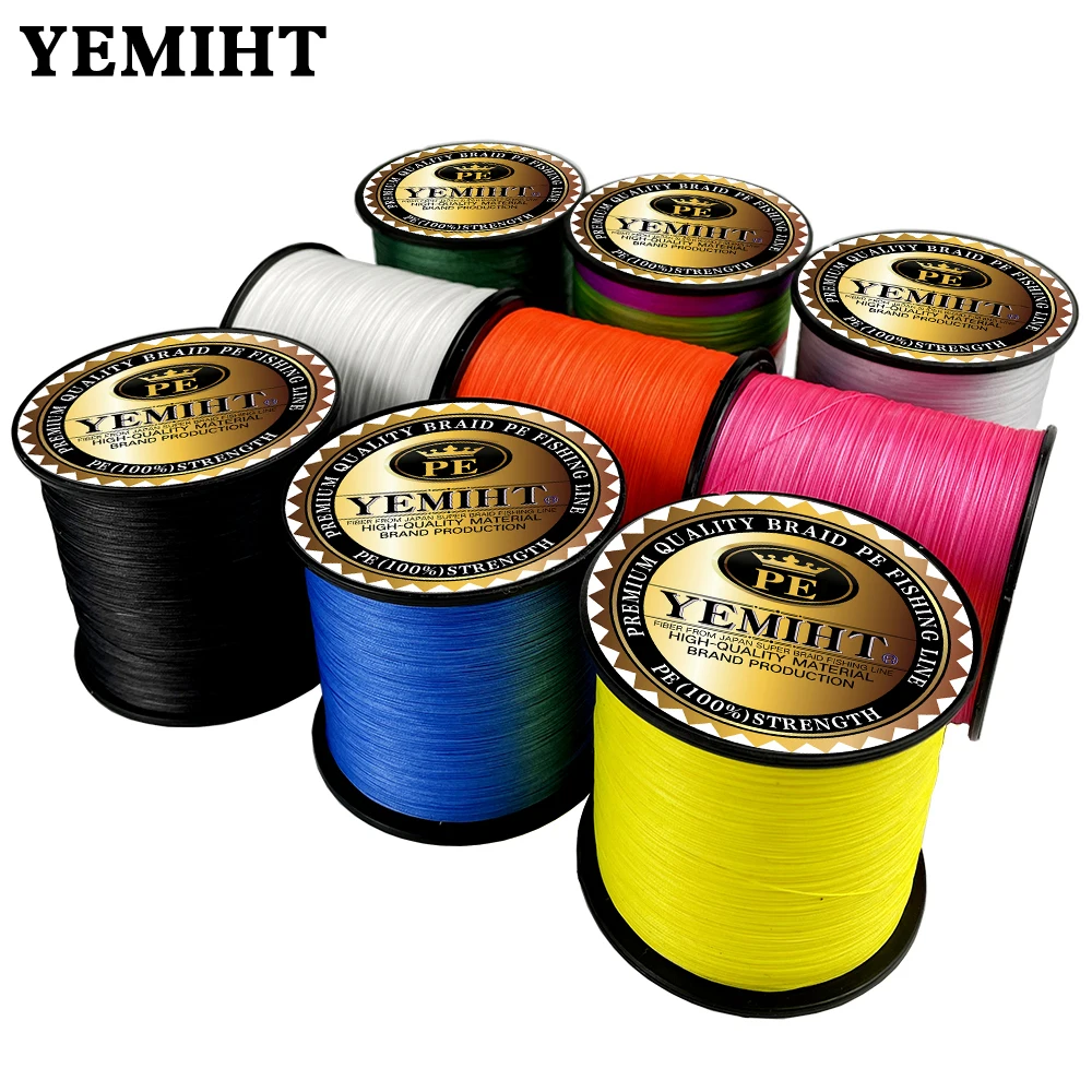 NEW 500M 4 Strands 10-120LB PE Braided Fishing Wire Multifilament Super ...