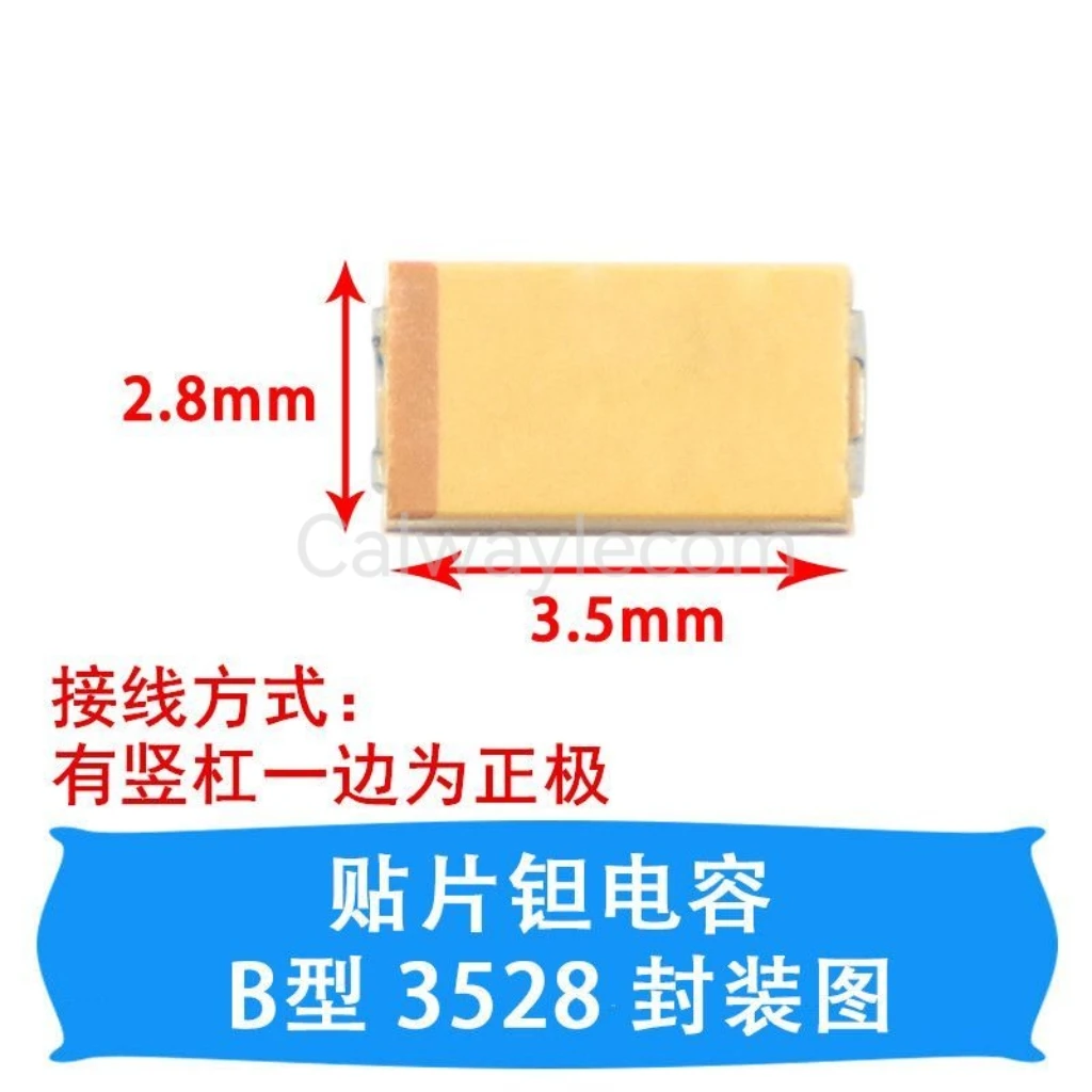 SMD Tan capacitors B Type 3528 1210 4V 6.3V 10V 16V 25V 35V 1UF 4.7UF 10UF 47UF 100UF 220UF 227 476 107 475 106 105 10PCS/LOT electrolytic capacitors kit