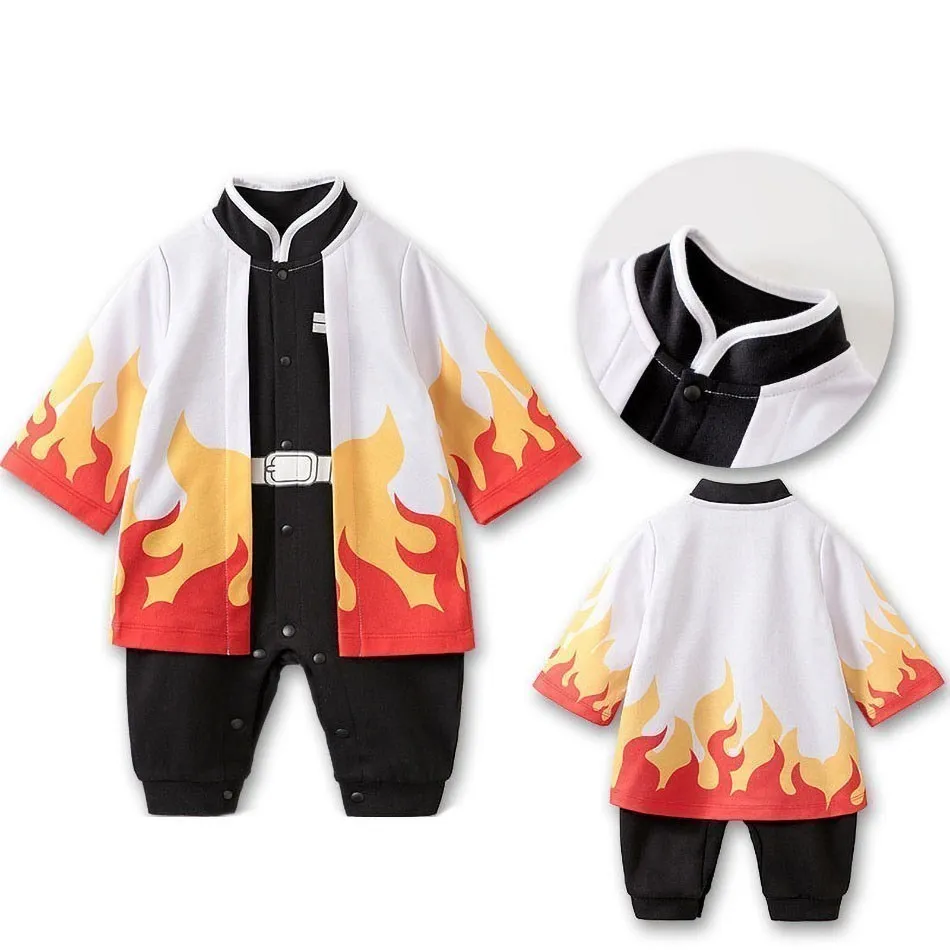 Demon Slayer Costume Baby Clothes Kids Cartoon Anime Romper Boy Girl Chrismats Halloween Baby Cosplay Colthes Children Overalls 6
