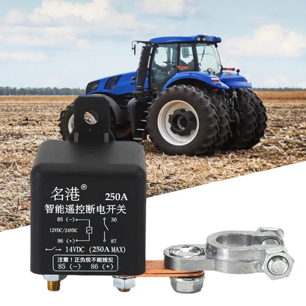 Car 12/24V Remote Battery Switch Relay Auto Power Protector Integrated Wireless Remote Control Disconnect Cut Off Isolator