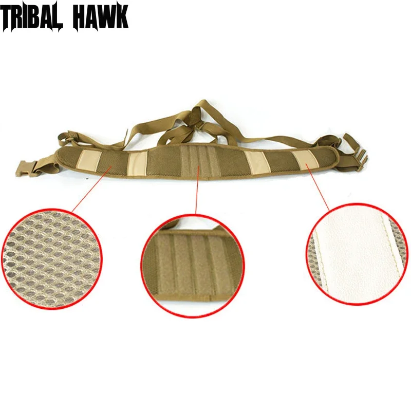 Tactical Waist Belt Molle Molle EDC Bag Carrier Airsoft Battle Belt Train Hunting Girdle Waist Support Adjustable Soft Pad