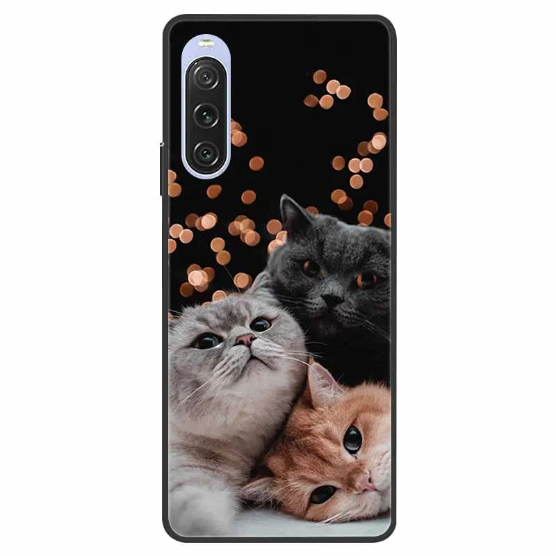 Shockproof Soft Silicone Back Cover - Cute Cat Design