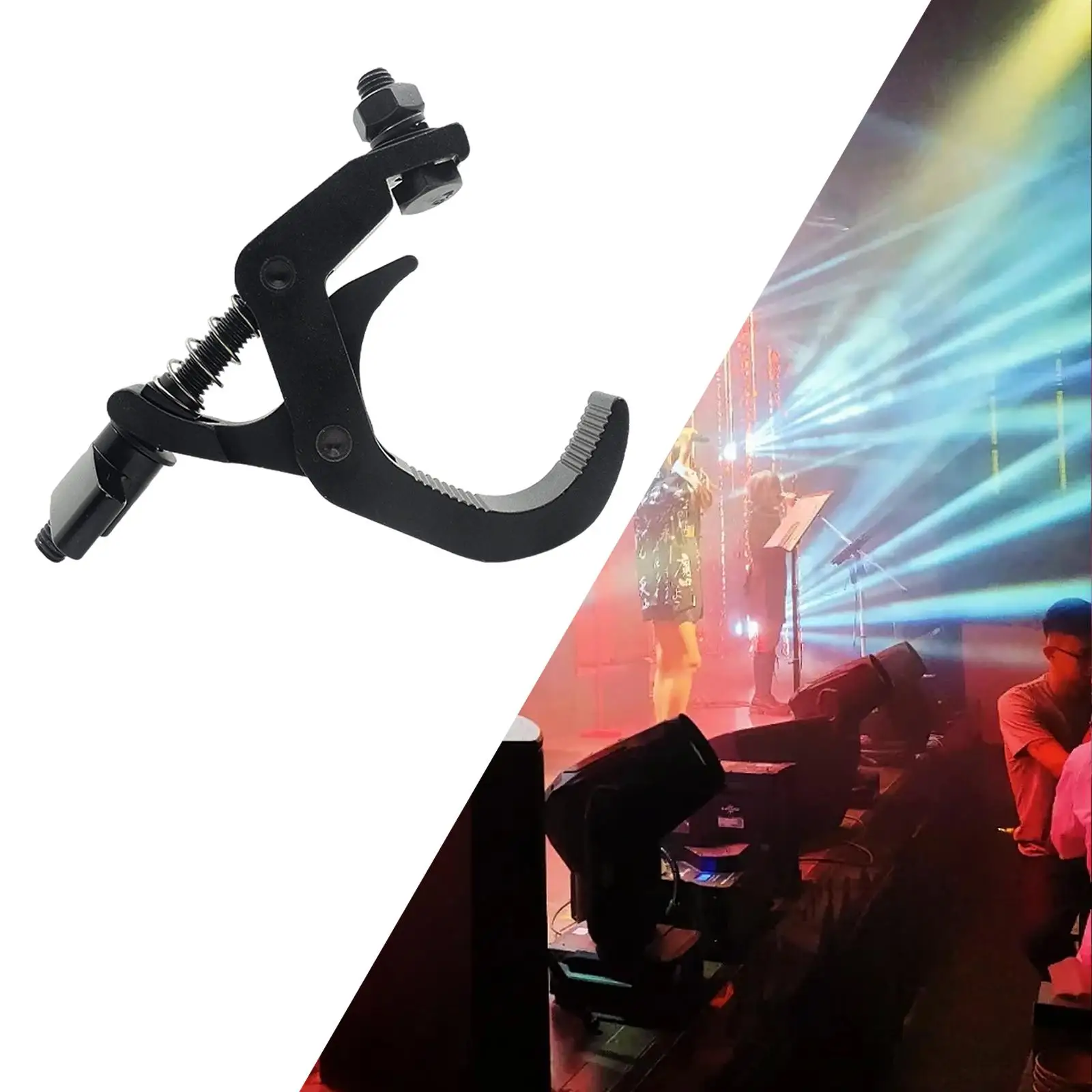Stage Lights Clamp Easy to Install Adjustable Heavy Duty Stage Lights Clamp Hook for Club Events Spotlights Pub Exhibition