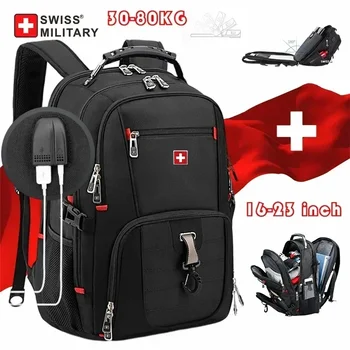 스위스 스타일 노트북 배낭 방수 USB 충전 포트, 다기능 배낭 책가방, Mochila 하이킹 여행 가방, 17 인치