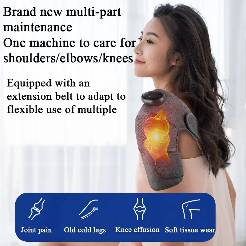 Heated Knee Massager Shoulder Brace Adjustable Vibrations And Heating Modes Heating Pad For Knee Elbow Shoulder Relax Legs - Image 2