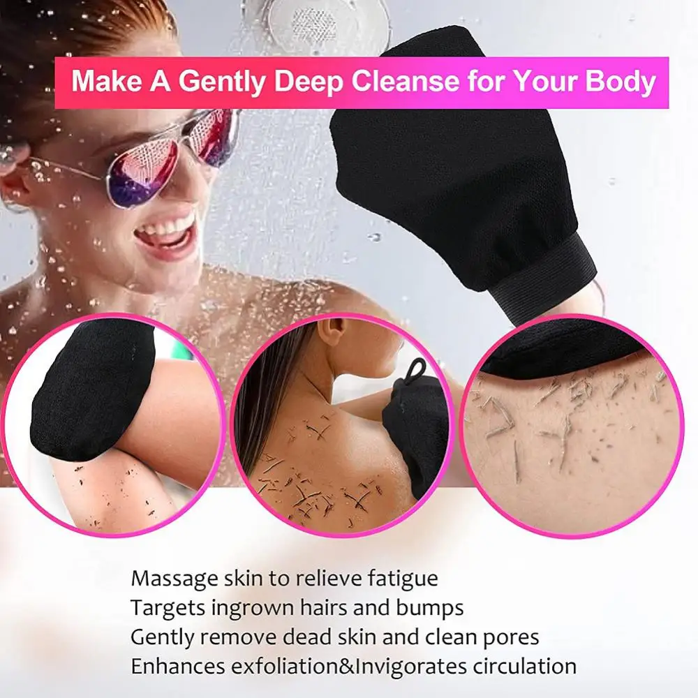 2PCS Double-Sided Towel Korean Exfoliating Bath Washcloth Shower Spa Exfoliator Two-Sided Bath Glove Body Cleaning Tool 4
