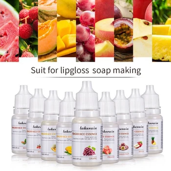 순수 과일 향수 오일 디퓨저 에센셜 오일 10ml, 딸기 향료 오일 립글로스 DIY 비누 립글로스 에센스 만들기