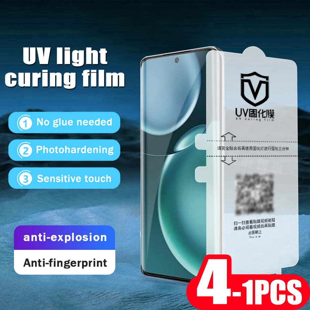 4-1 Pz 9D Cover Per Honor Magic 5 4 Ultimate Uv Light Curing Film Magic 3 Pro Plus X40 V40 Lite Non Glass Phone Screen Protector