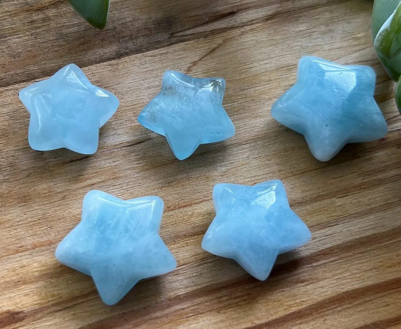 Natural Mini Aquamarine Stars Reiki Healing Divination Gemstone Collecion Souvenir 2