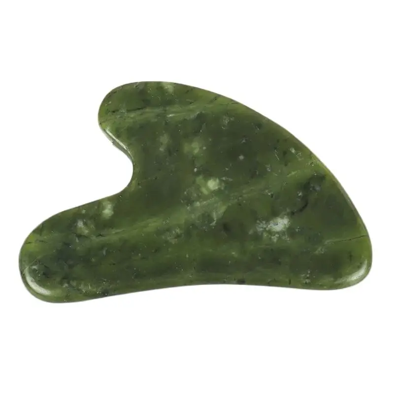 Helu Jade Gua Sha Tool Xiuyan Jade Heart-shape Massager Neck Massage Guasha Beauty Product Skin Care health Tool