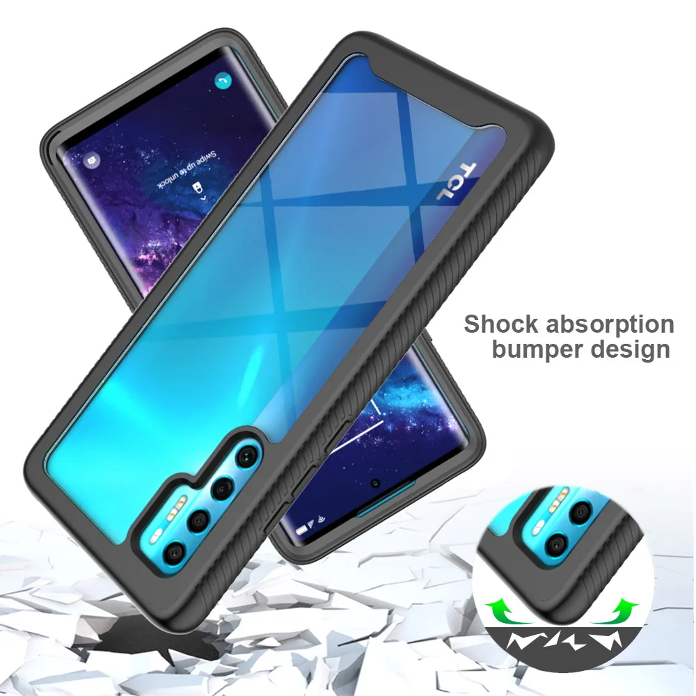 Shockproof Crystal Clear Back Panel Bumper Case - Enhanced Protection Cover