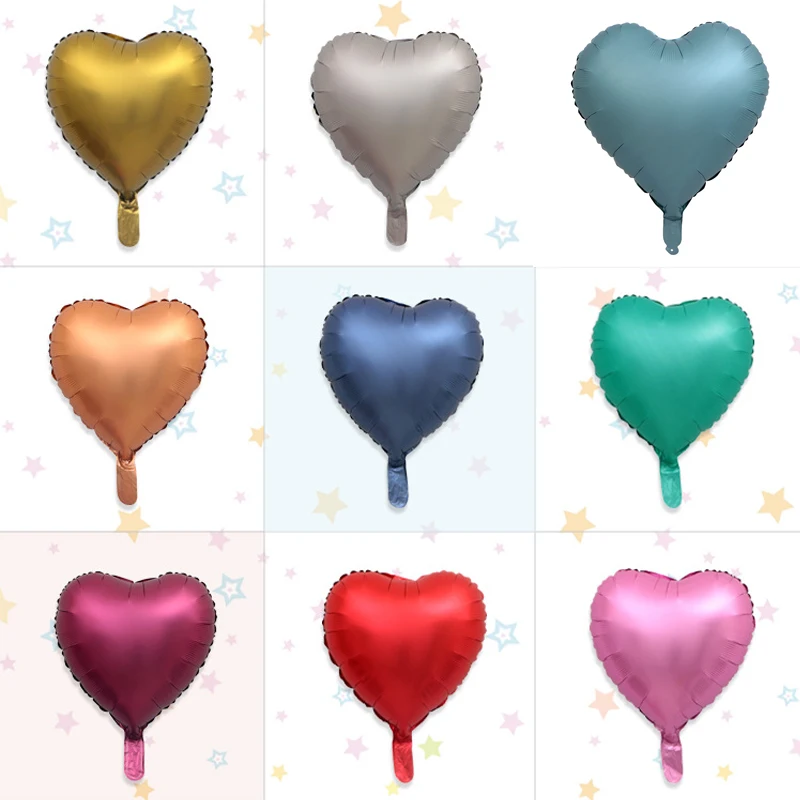 

10pcs 18inch Metal Heart-Shaped Aluminum Film Balloon Wedding Birthday Proposal Party Decoration Baby Shower Party New product