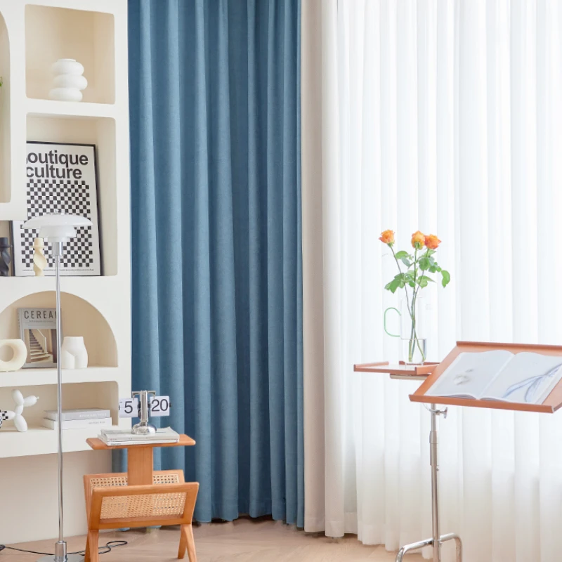 Modern Simple Blackout Curtain Luxury Living Room Drape Room Balcony Floor-to-ceiling Windows Curtains Bedroom Soundproof Drapes - Image 2