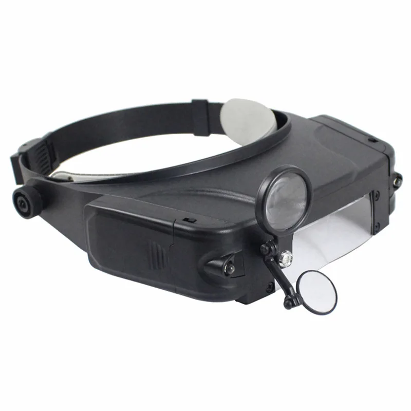 

Wearing Magnifier Multi-Functional Headband Loupe 1.5X 3X 9.5X 11X Led Head Mounted Magnifying Glass Watchmaker Repair Tool