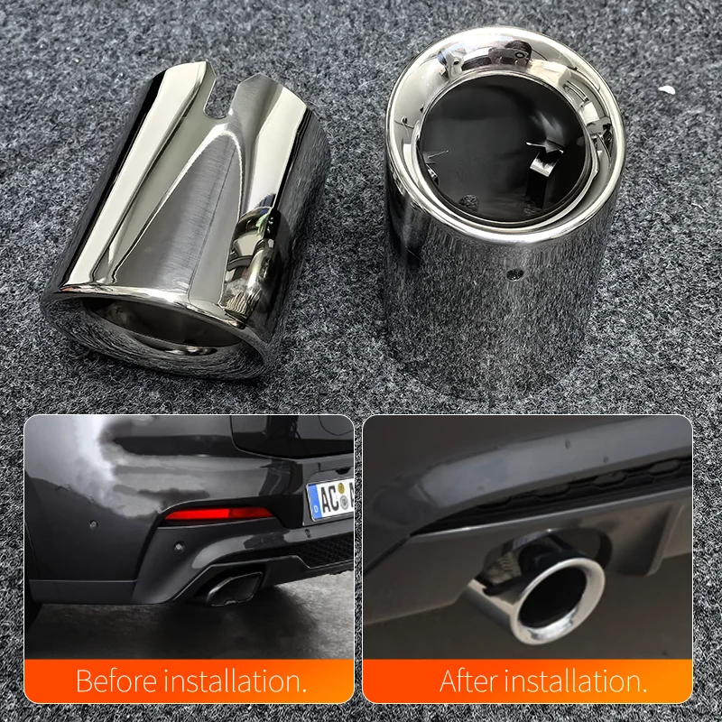 Exhaust Muffler Tip BMW X3 G01 X4 G02 Stainless Steel Black/Silver Exhaust Tip Nozzle Car Accessories