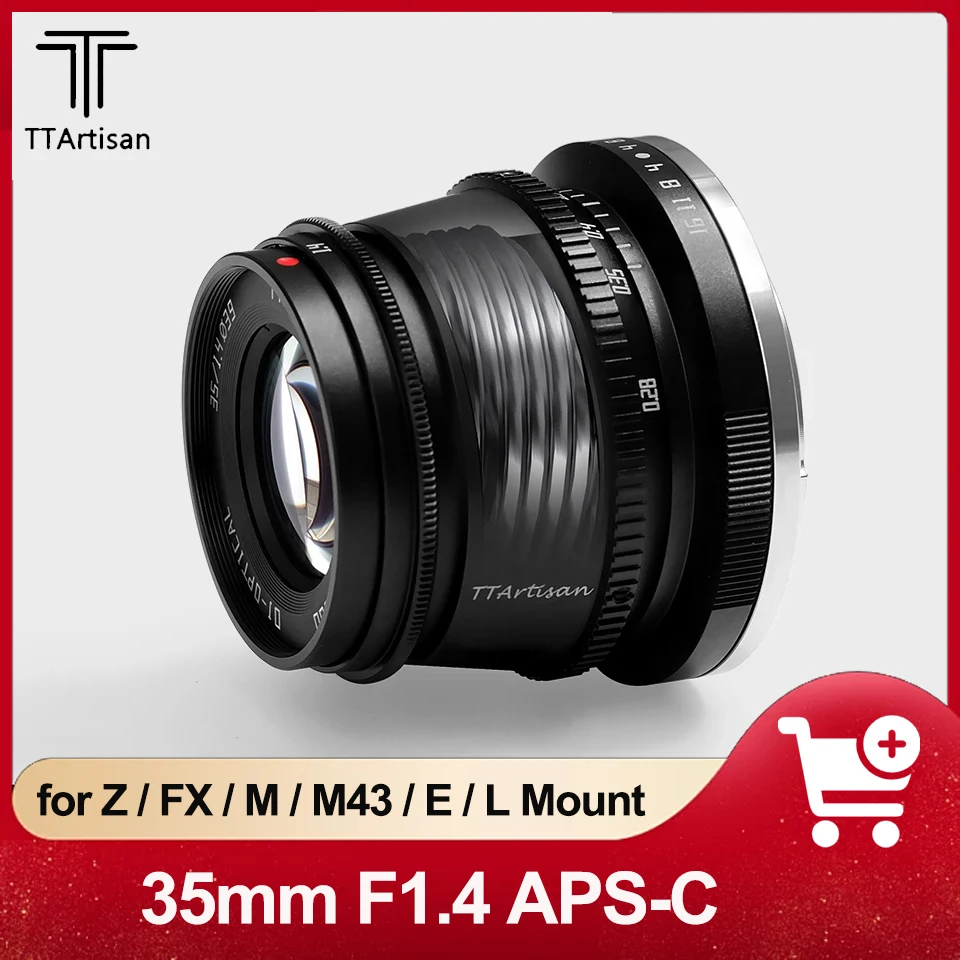 Ttartisan Aps-C 35Mm F1.4 Lente Prime Ad Ampia Apertura Per Fuji X-A2 X-T30 Canon M5 Sony A6000 Nikon Z50 Leica T Sigma Fp