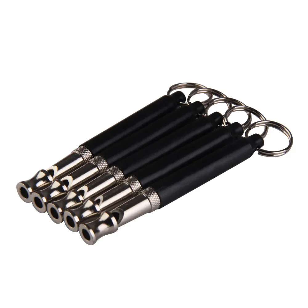 Ultrasonic Dog Trained Whistle Two-tone Copper Voice Control Stop Barking Tool Portable with Keyring Sound Toys Pet Accessories