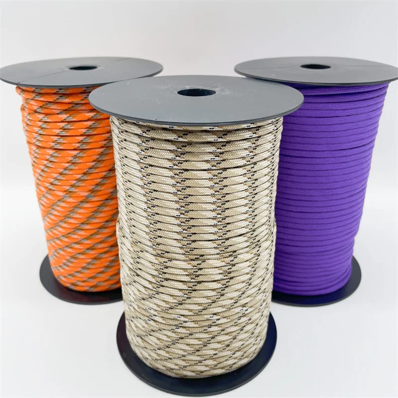550 Military Standard 7-Core Paracord Rope 4mm 100M Outdoor Parachute Cord Survival Umbrella Tent Lanyard Strap