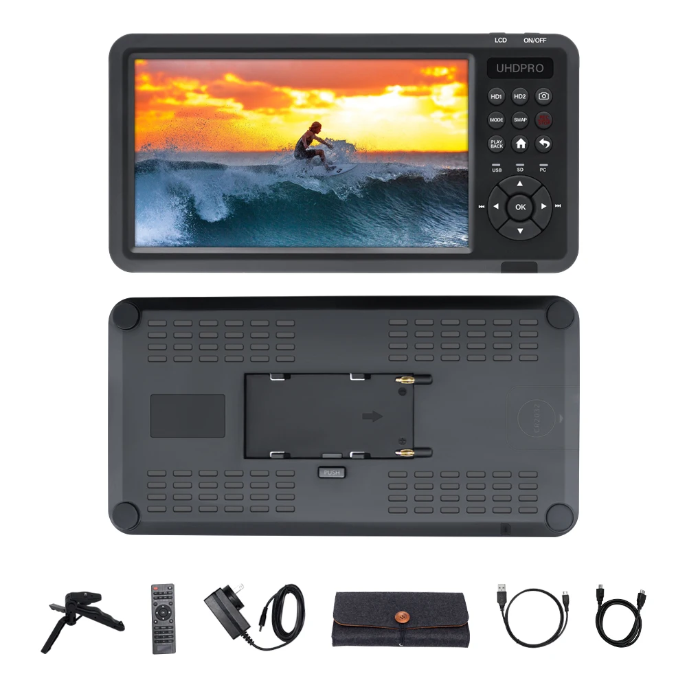 유니쉰 UR500 PIP POP PMP 4K60 2채널 HDMI 7인치 디지털 비디오 레코더