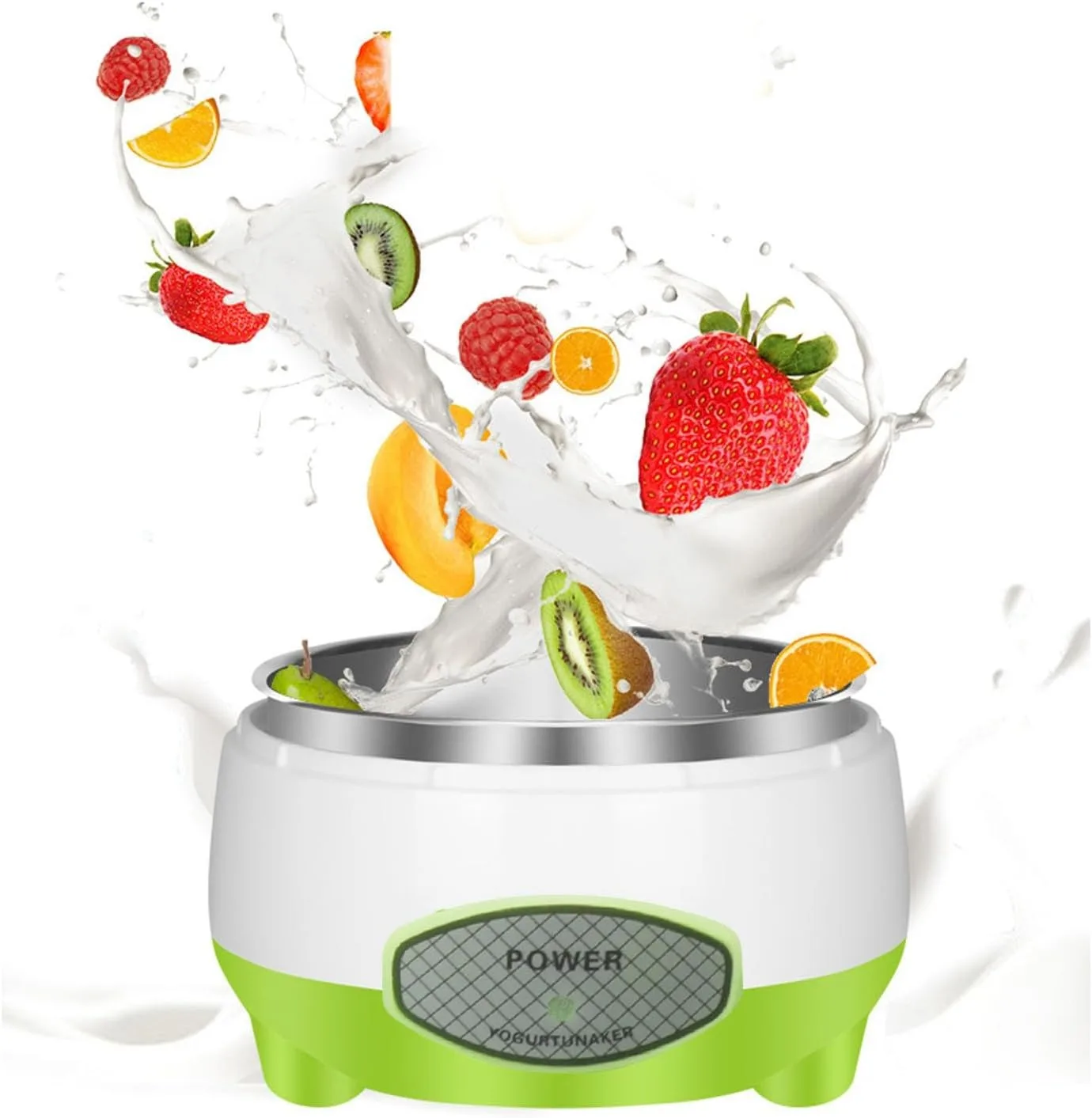 Automatic Yogurt Maker Multifunctional Homemade Yogurt Stainless Steel Inner Pot for Camping Office Dining Room Kitchen