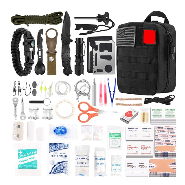 Emergency Survival Gear Kit Camping Garget First Aid Kit Professional  Tactical Equipment With Molle Pouch For Men Outdoor Travel - Safety &  Survival - AliExpress