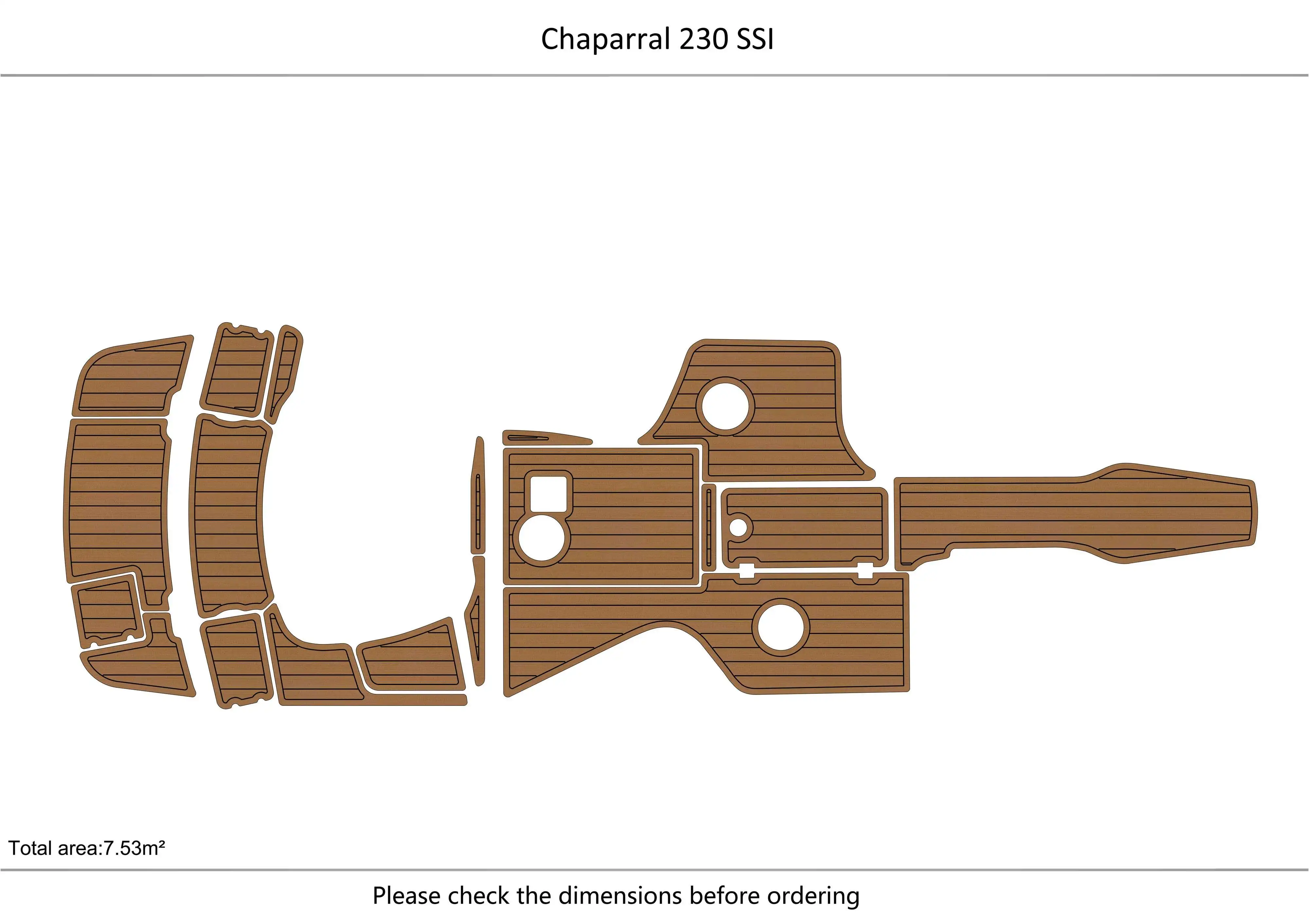 

Chaparral 230 SSI B кабина платформы 1/4 дюйма 6 мм EVA искусственный ковер для водных лыж яхты рыбалки лодки нескользящий коврик для пола