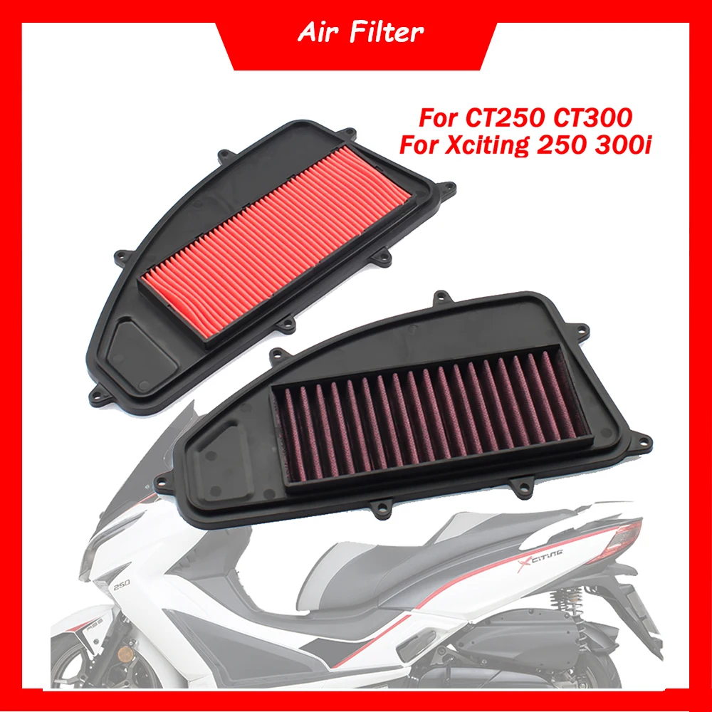 Air Filter Motorcycle Air Filter Air Filter Cleaner Motorcycle Engine Air Filter Cleaner Air Intake Filter Element For KYMCO Xciting 250 300 300i CT250 CT300 Xciting300i