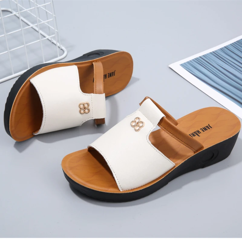 

Platform Slippers Outdoor Fashion Wedges Shoes for Women Casual Increase Woman Sandals Non-slip Leisure Ladies Slipper Sandalias