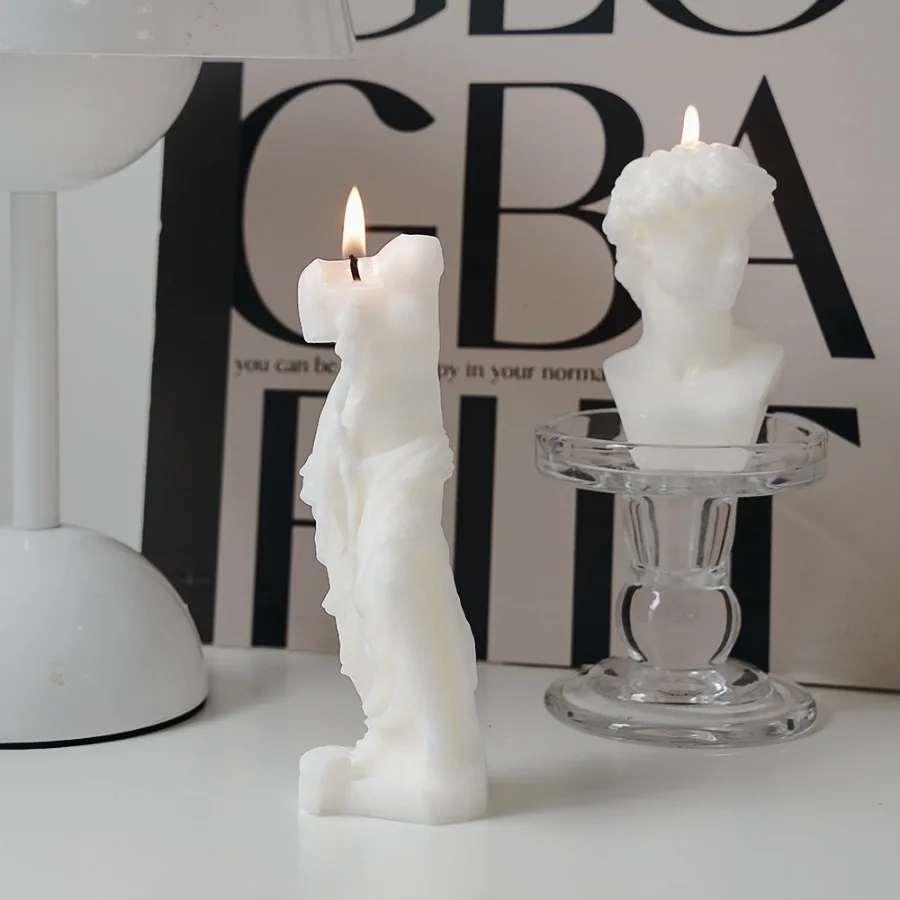 David Scented Soy Wax Aromatherapy Candle – Smokeless Fragrance for Nordic Home Decor and Artistic Gift