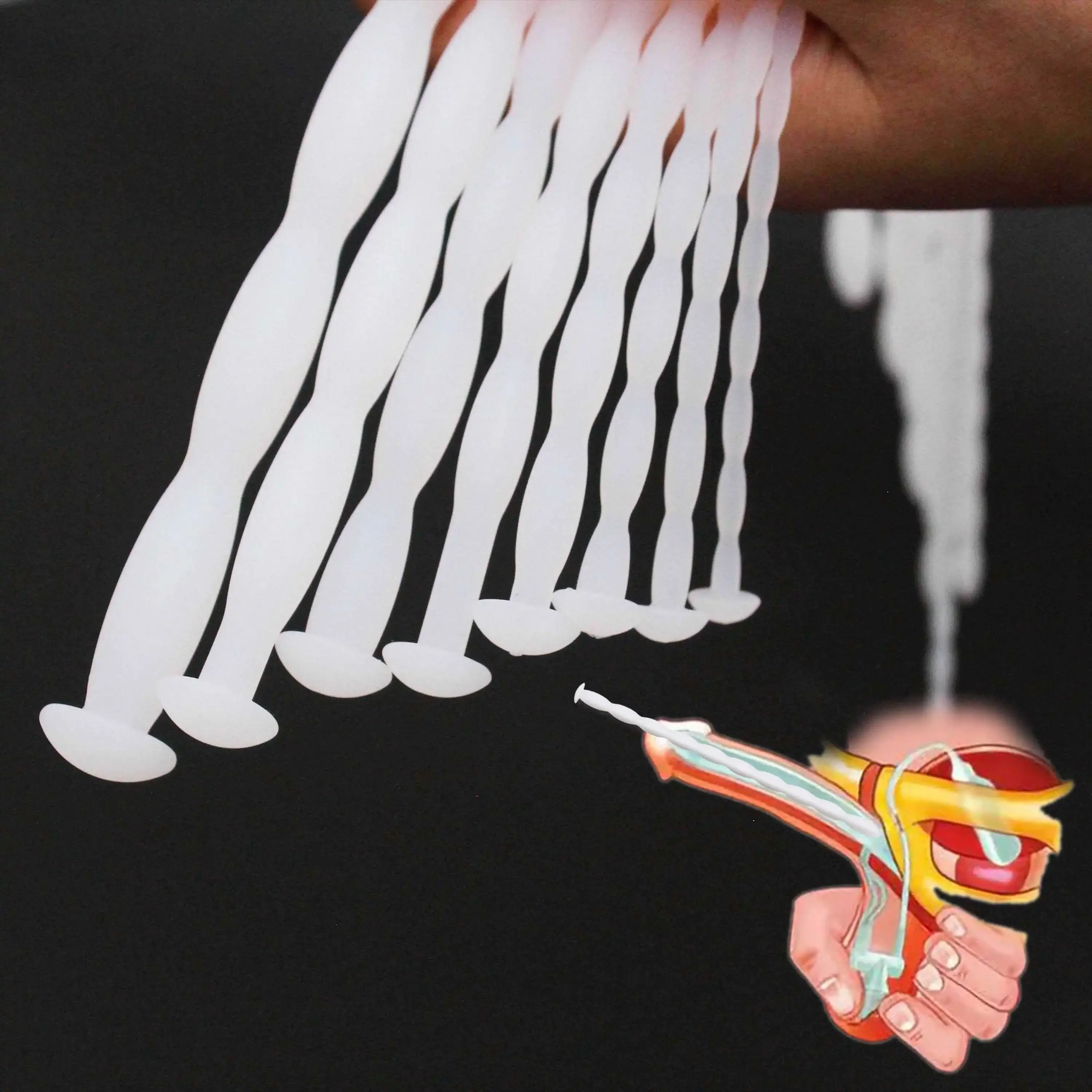 Silicone Wave Horse Eye Stick White Urethral Dilator Sextoys SM Penis Plug Men Urethra Masturbation Stimulator Adult Supplies
