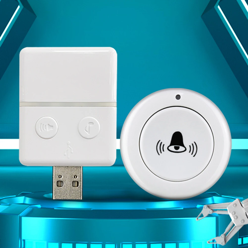 USB Wireless Doorbell 433MHZ Emergency Call Button Strong Signal Wireless Emergency Doorbell One-key Alarm Remote Control
