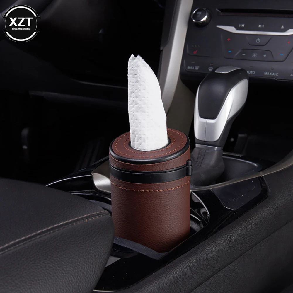 Car Tissue Holder Multifunction Car Tissue Box Cover Holder Auto Round Paper Tube With Safety Hammer Interior
