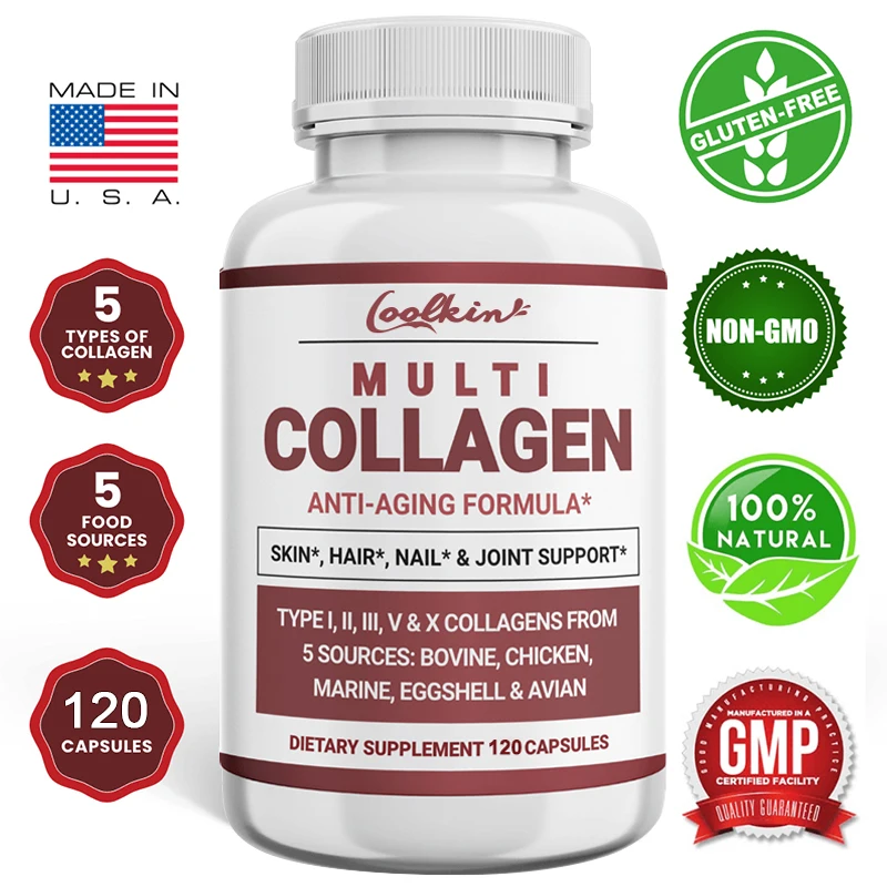 

Collagen Complex Supplement - Type I, II, III, V, X Collagen