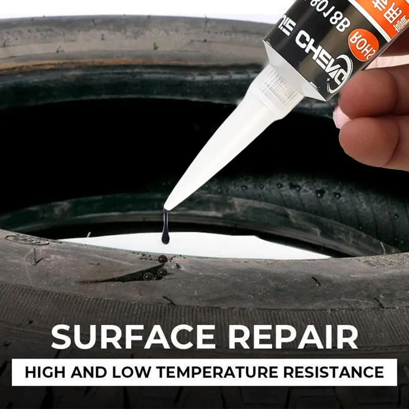 Waterproof Tire Repair Adhesive High Temperature Resistant Tyre Repair Liquid Strong Rubber Glues Emergency Tire Repair Kit
