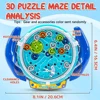Creative Funny Gear Labyrinth Disk Gear Balance Ball Maze Wheel Dish IQ Puzzle Educational Toy for Children Christmas Gift 4