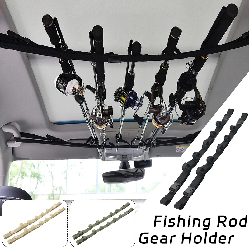 2Pcs Car Fishing Rod Holder Lure Fishing Rod Holder Auto Fixed Fishing Rod  Strap