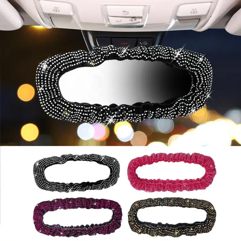 

Bling Rearview Mirror Trim Car Rear Mirror Protector Wrap Automotive Interior Trim Fit For All Cars Gift For Friends Families